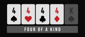 Four of a kind poker hand infographic