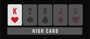 High card poker hand infographic