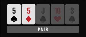 Pair poker hand infographic